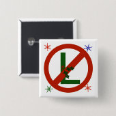 NO-, L Weihnachten-Quadrat-Weihnachtsknopf Button (Vorne & Hinten)