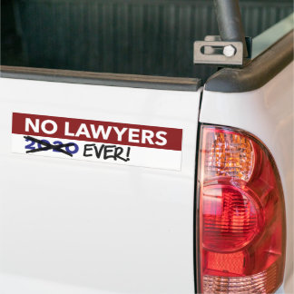 No Lawyers 2020 - Keine Anwälte je! Autoaufkleber
