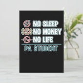 No Life PA Student Arzt Assistant Medical Grea Einladung (Stehend Vorderseite)