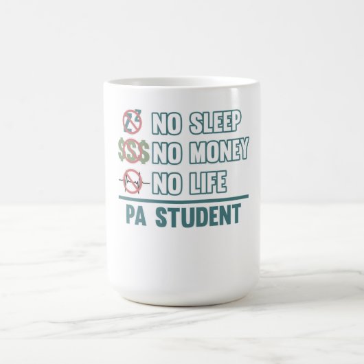 No Life PA Student Arzt Assistant Medical Grea Kaffeetasse (Mittel)