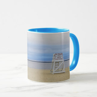 No Lifeguard on Duty Two-Tone Mug Tasse