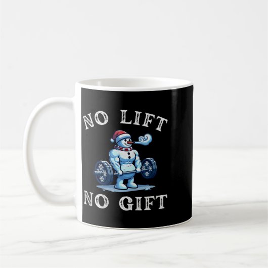 No Lift No Gift Funny Workout Snowman Christmas Gy Kaffeetasse (Links)