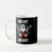 No Lift No Gift Santa Claus Christmas Gym Bodybuil Kaffeetasse (Links)