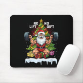 No Lift No Gift Santa Claus Christmas Gym Bodybuil Mousepad (Mit Mouse)