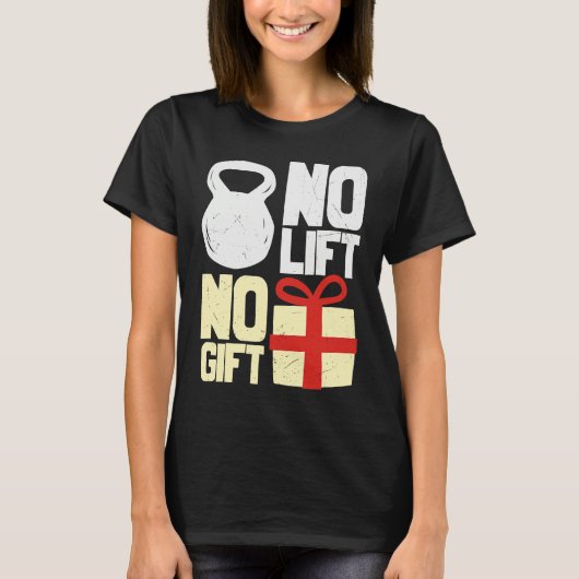 No Lift No Ugly Christmas Santa Gym Workout Graph T-Shirt (Vorderseite)
