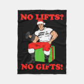 No Lifts No Arnold Schwarzenegger Christma  Fleecedecke (Vorderseite)
