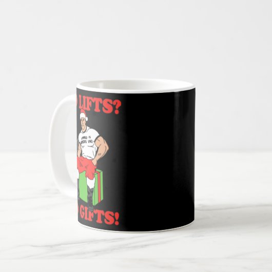 No Lifts No Arnold Schwarzenegger Christma Kaffeetasse (Vorderseite Links)
