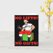 No Lifts No Arnold Schwarzenegger Christma  Karte (Gelbe Blume)