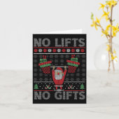 No Lifts No Christmas Gym Ugly Santa Karte (Gelbe Blume)