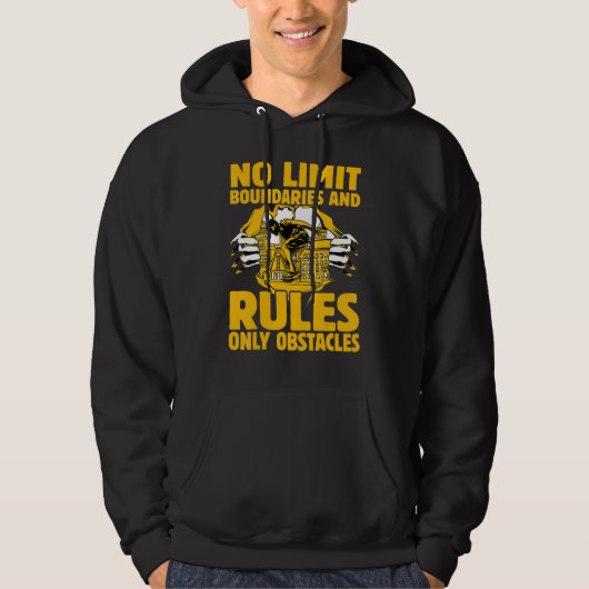 No Limit boundaries and rules only obstacles Hoodie (Vorderseite)