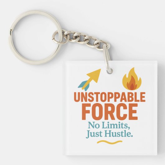 No Limits, Just Hustle | Motivational Acrylic Keyc Schlüsselanhänger (Vorderseite)