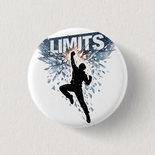 No Limits Motivation Design  Button (Vorderseite)