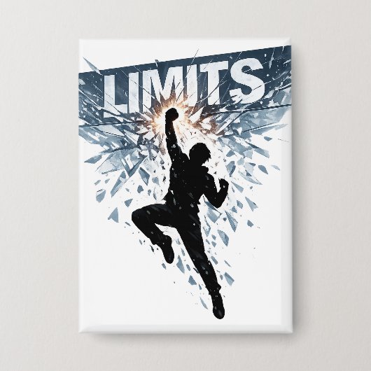 No Limits Motivation Design  Button (Vorderseite)
