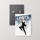 No Limits Motivation Design  Button (Vorderseite/Rückseite)