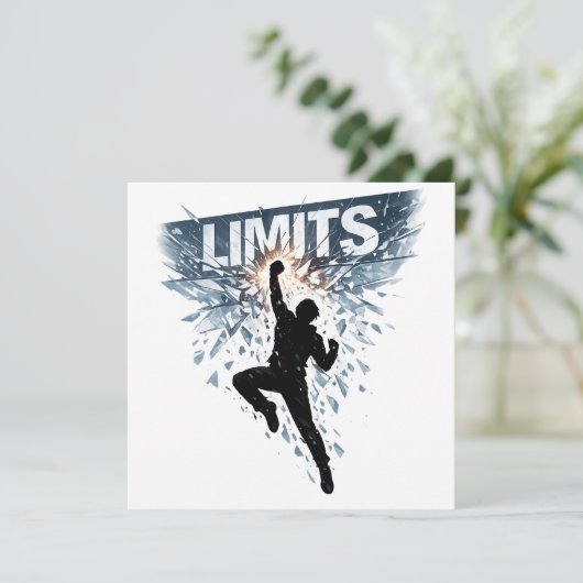 No Limits Motivation Design  Einladung (Stehend Vorderseite)
