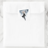 No Limits Motivation Design  Quadratischer Aufkleber (Tasche)