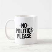 No Litics Please Funny Casual Humor Premium Tri-bl Kaffeetasse (Links)