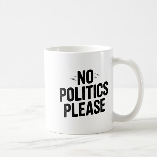 No Litics Please Funny Casual Humor Premium Tri-bl Kaffeetasse (Rechts)