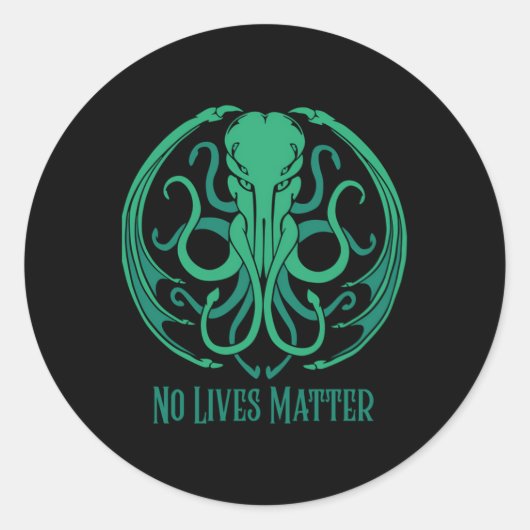 No Lives Cthulhu Sticker (Vorderseite)