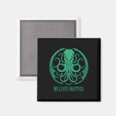No Lives Cthulhu Sticker Magnet (Vorderseite/Rückseite)