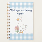 No Longer Explaining Myself Goose Gingham Planner Planer (Vorderseite)