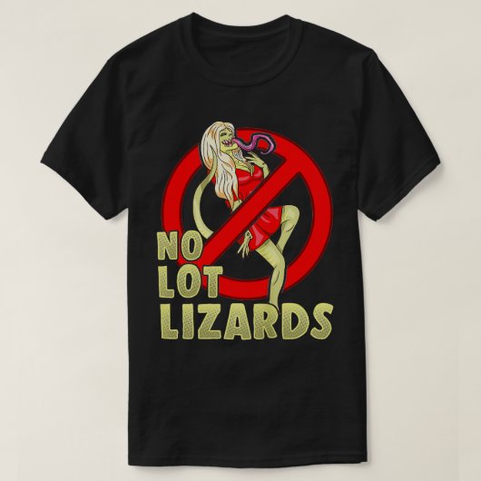 No Lot Lizards Mens Truck Driver Vater Trucker Fun T-Shirt (Design vorne)