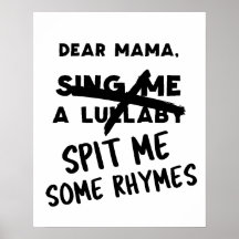 No Lullaby's Hip Hop Wall Art Poster