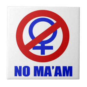 No Ma'am Funny Tile Untersetzer