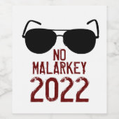 No Malarkey 2022 Weinetikett (Einzelnes Label)