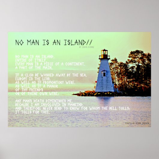 No Man ist An Island von John Dunne Poster (Vorne)