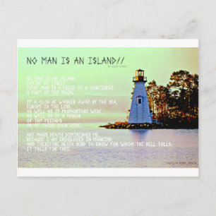 No Man ist eine Insel von John Dunne Postkarte