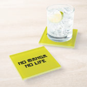 NO MANGA NO LIFE GLASUNTERSETZER (Schrägansicht)