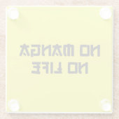 NO MANGA NO LIFE GLASUNTERSETZER (Rückseite)