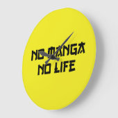 NO MANGA NO LIFE GROßE WANDUHR (Winkel)