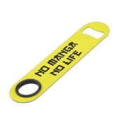 NO MANGA NO LIFE SPEED FLASCHENÖFFNER (Rückseite Schrägansicht)