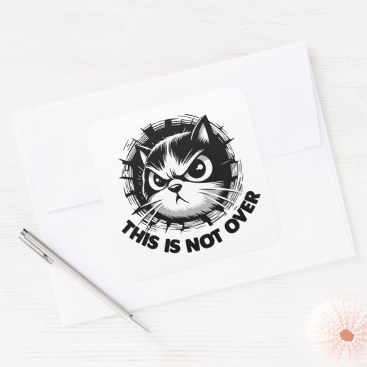 No más de 2 quadratischer aufkleber (Umschlag)