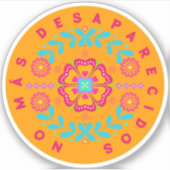 No Más Desaparecidos (flower) Aufkleber (Vorderseite)