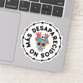 No Más Desaparecidos (skull) Aufkleber