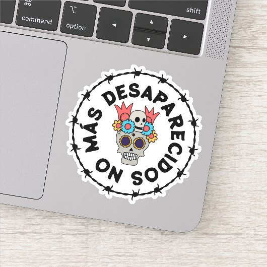 No Más Desaparecidos (skull) Aufkleber (Detail)