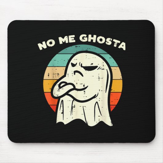 No Me Ghosta Funny Ghost Mexican Halloween Men Wom Mousepad (Vorne)