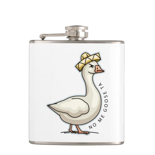 No Me Goose Ta (No Me Gusta) Flachmann (Vorderseite)