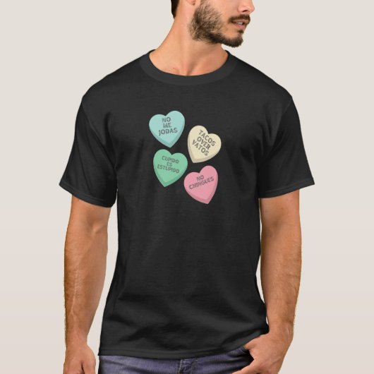 No me Jodas Candy Heart Anti Valentines T-Shirt (Vorderseite)