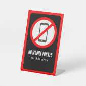 No Mobile Phones Sockelschild (Vorderseite)
