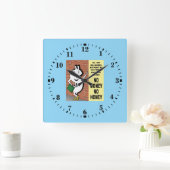 No Money No Honey Quadratische Wanduhr (Zuhause)