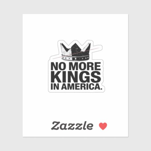 No More Kings In America Aufkleber (Blatt)