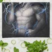 No More Mr Nice Guy Funny Alpha Wolf Meme Brainrot Geschirrtuch (Gefaltet)