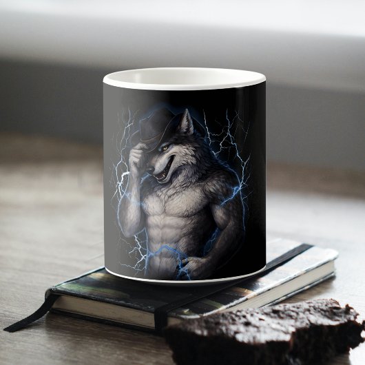 No More Mr Nice Guy Funny Alpha Wolf Meme Brainrot Kaffeetasse