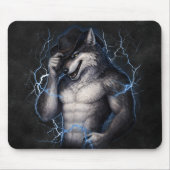 No More Mr Nice Guy Funny Alpha Wolf Meme Brainrot Mousepad (Vorne)