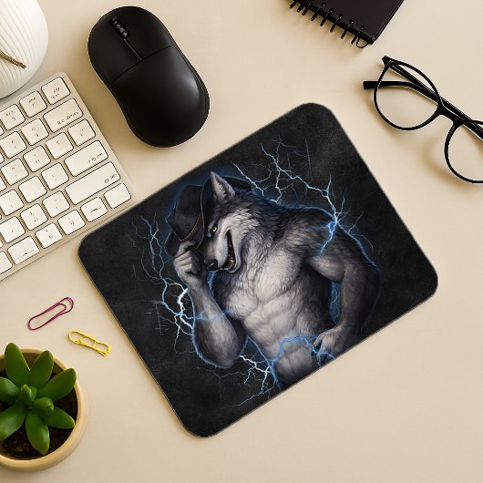 No More Mr Nice Guy Funny Alpha Wolf Meme Brainrot Mousepad