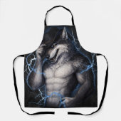 No More Mr Nice Guy Funny Alpha Wolf Meme Brainrot Schürze (Vorderseite)